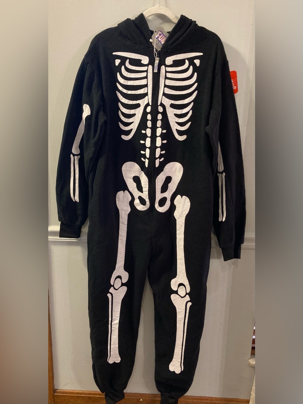 NWT UNISEX Funziez Halloween Skeleton Costume Pajamas